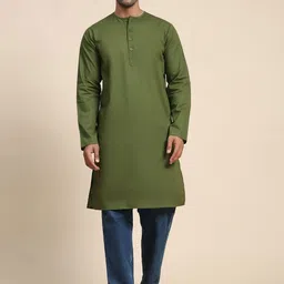 Moda Rapido Men Pure Cotton Straight Kurta-picture-42