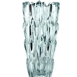 Nachtmann Quartz Crystal Transparent Textured Glass Flower Vase-image-79