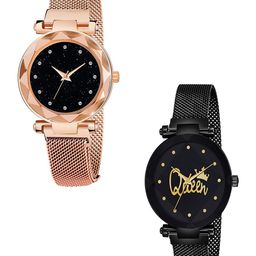 Gopal Shopcart Pack of 2 Dial & Stainless Steel Bracelet Style Straps Analogue Watch-image-64