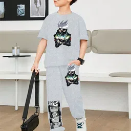 LOCAVESTIR Boys Printed T-shirt With Joggers-image-109