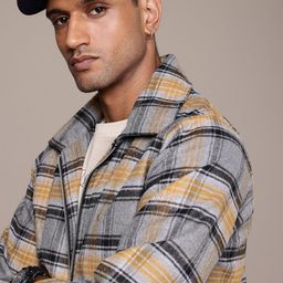 The Roadster Life Co. Checked Mock Collar Tailored Jacket-image-30