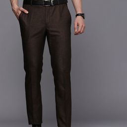 Raymond Men Slim Fit Flat Front Formal Trousers-image-27