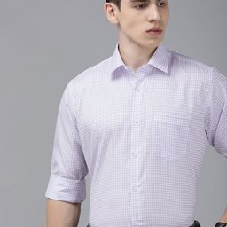 Van Heusen Custom Checked Pure Cotton Formal Shirt-image-19