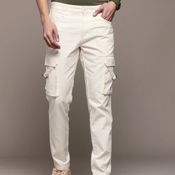 The Roadster Lifestyle Co. Men Regular Fit Pure Cotton Cargos-image-78
