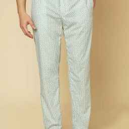 Urban Scottish Green Cotton Blend Regular Fit Print Sleepwear-image-91