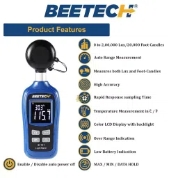 Beetech Digital Lux Meter 0 to 200000 Lux Range, B-101 image 2