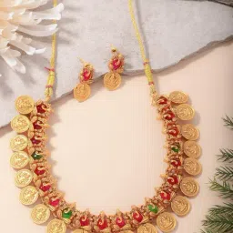 Panash Gold Plated & Beaded Jewellery Set-picture-27