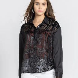SHAYE Black Printed Shirt-image-47