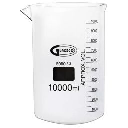 Glassco ‎GC-229.202.15 Scientific Glass Beaker Low Form with Pouring Spout 10000 ml-37