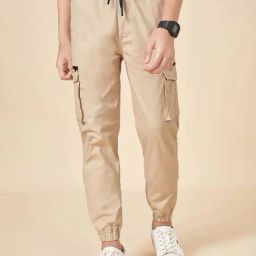 Coolsters by Pantaloons Boys Cloud Cream Cotton Solid Track Bottoms & Joggers-image-12