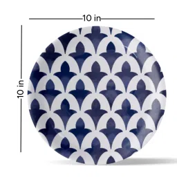 Nestroots Azure Arabesque Blue & White Porcelain Decorative Wall Plate image 5