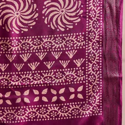 Anouk Rustic Zari Silk Blend Sungudi Saree image 4