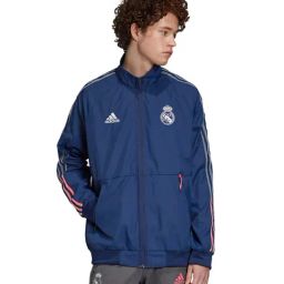 Adidas REAL ANTHEM JKT Dark Blue Printed Jacket-image-5