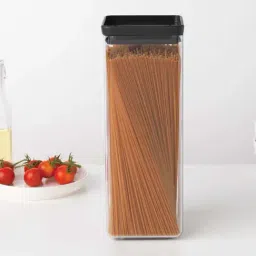 BRABANTIA Transparent Plastic Square Containers with Lid (2500 ml) - Set of 1-28