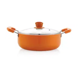 Nirlon Orange Non Stick Induction Based Casserole with Glass Lid - 3.1 L-image-79