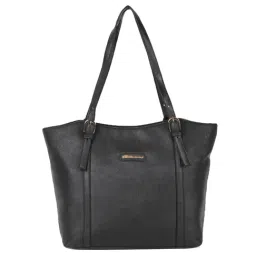 BELLADAMA Elegant Black Solid Medium Shoulder Handbag-11