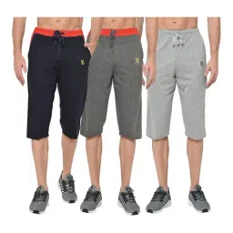 Vimal Jonney Multicolor Regular Fit Capris - Pack of 3-image-86