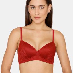 Rosaline by Zivame Red Non Wired Padded T-Shirt Bra-image-53