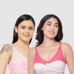 Clovia Multicolor Color Blocked Non Padded Bra (Pack of 2)-picture-34