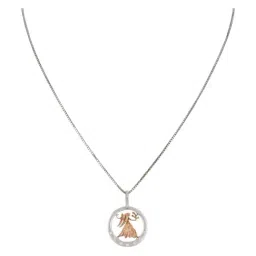 CKC 18k Gold & Diamond Zodiac Sign Pendant with Chain for Women-image-92