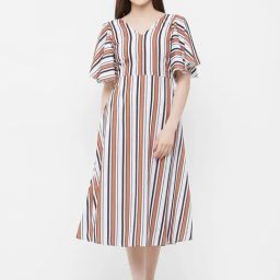 MISH Multicolor Striped Midi Dress-image-88