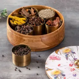 Nestroots Printed Masala box Masala dani spice rack containers for kitchen storage spice Organizer-30