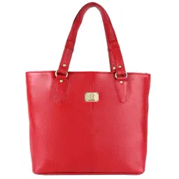 HiLEDER Red Solid Large Tote Handbag-39
