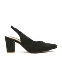Flat N Heels Women's Black Sling Back Sandals-image-30