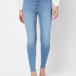 Vero Moda Light Blue Skinny Fit High Rise Jeans-image-66