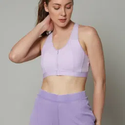 Vero Moda Intimates Purple Self Design Sports Bra-image-53
