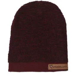 Woodland Maroon Textured Beanies-image-92