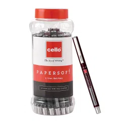 Cello Papersoft Ball Pen Cap Closure Type Blue Ink, 8907234013924 (Pack of 25)-89