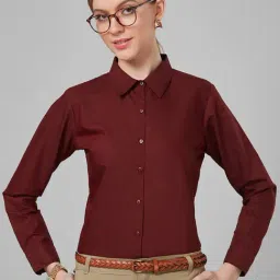 Style Quotient Maroon Cotton Regular Fit Shirt-image-13