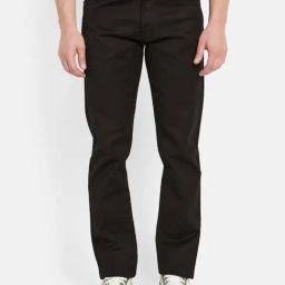 Octave Black Regular Fit Lightly Washed Jeans-image-48