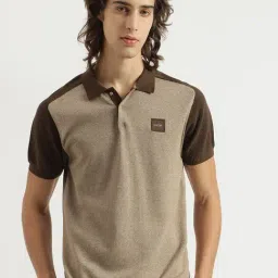 United Colors Of Benetton Beige Cotton Regular Fit Texture Polo T-Shirt-picture-38