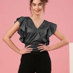 Globus Green Slim Fit Crop Top-image-85