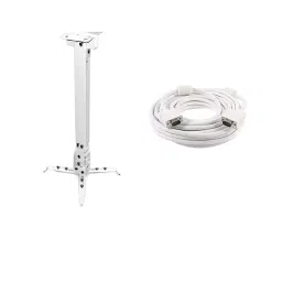 Sii 4 Ft Ceiling Mount Square with 15 m White VGA Cable, Maximum Load Capacity 25 Kg (Pack of 2)-40