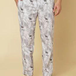 Urban Scottish Grey Cotton Blend Regular Fit Print Sleepwear-image-25