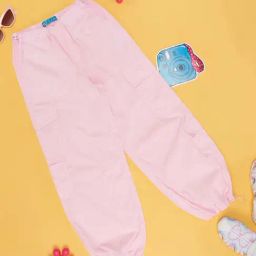 YU by Pantaloons Kids Pink Cotton Regular Fit Joggers-image-26