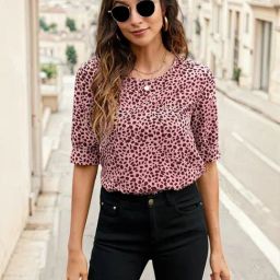 Kotty Multi Cotton Lycra Print Top-picture-35