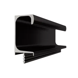 Harrison 3 m or 10 ft Matt Black Finish Aluminium G-Profile Cabinet Handle, 1721-6