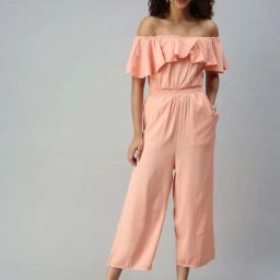 SHOWOFF Peach Cotton Jumpsuit-picture-17