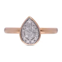 C. Krishniah Chetty Group Diamond 18k (750) Rose Gold Ring for Women-picture-2