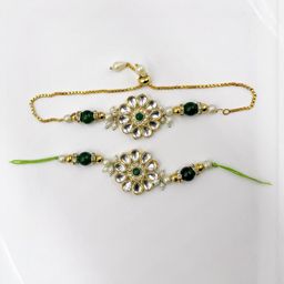 Sangria Unisex Copper Bhaiya Bhabhi Rakhi-26