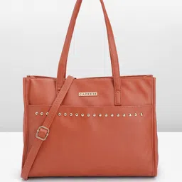 Caprese Solid Regular Structured Shoulder Bag With Studded Detail-21