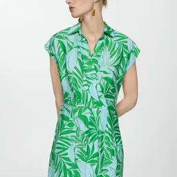 MANGO Printed Shirt Style Wrap Mini Dress-picture-30
