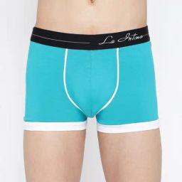 La Intimo Teal Blue Comfort Fit Trunks-image-9