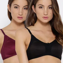 Clovia Pack of 2 Solid Non-Wired Non Padded Everyday Bra-image-96
