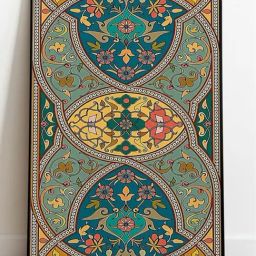 Indian Classic Art Multicolor Canvas Abstract Wall Art-10