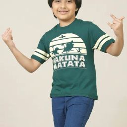 Kidsville Lion King Printed Regular Fit T-Shirt for Boys-picture-11